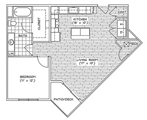A2 Floor Plan at Piazza on West Pine, MO, 63108